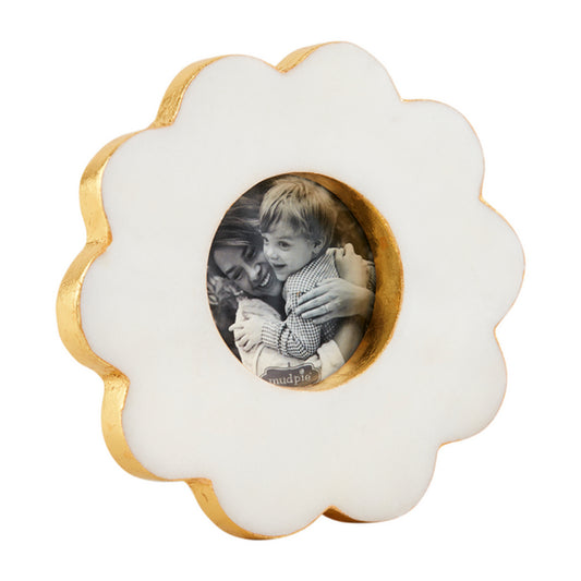 Mud Pie Scallop Marble Frame