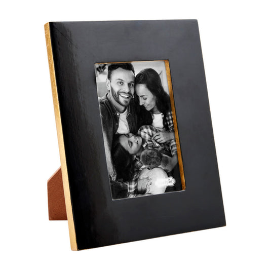 Mud Pie Black Lacquer Frame - 4" x 6"