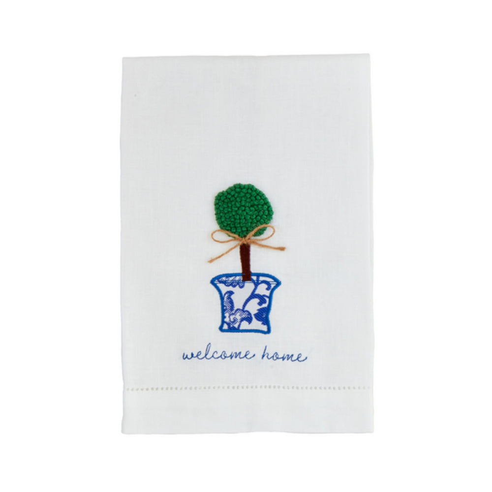 Mud Pie Boxwood Embroidered Towel