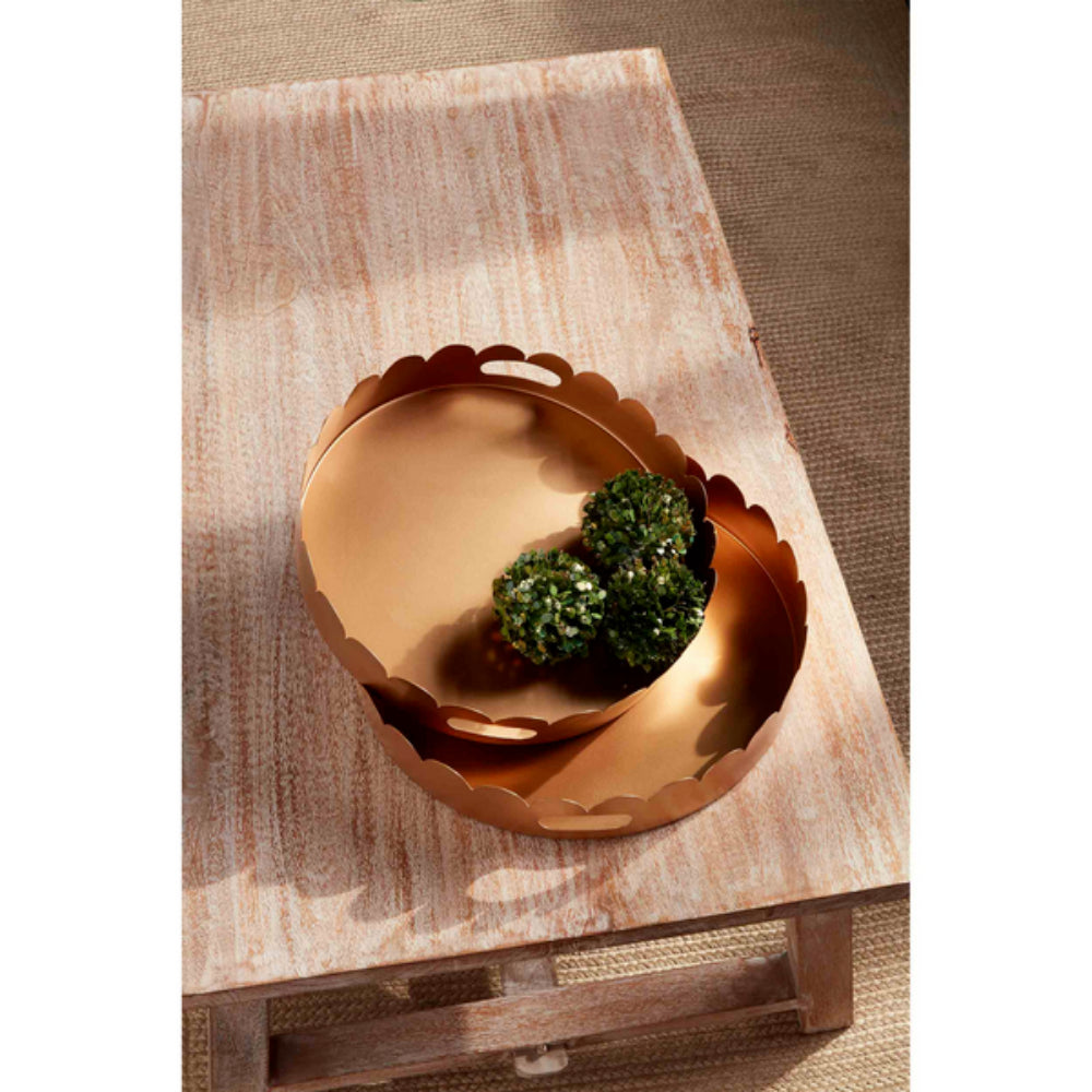 Mud Pie Gold Scallop Tray Set