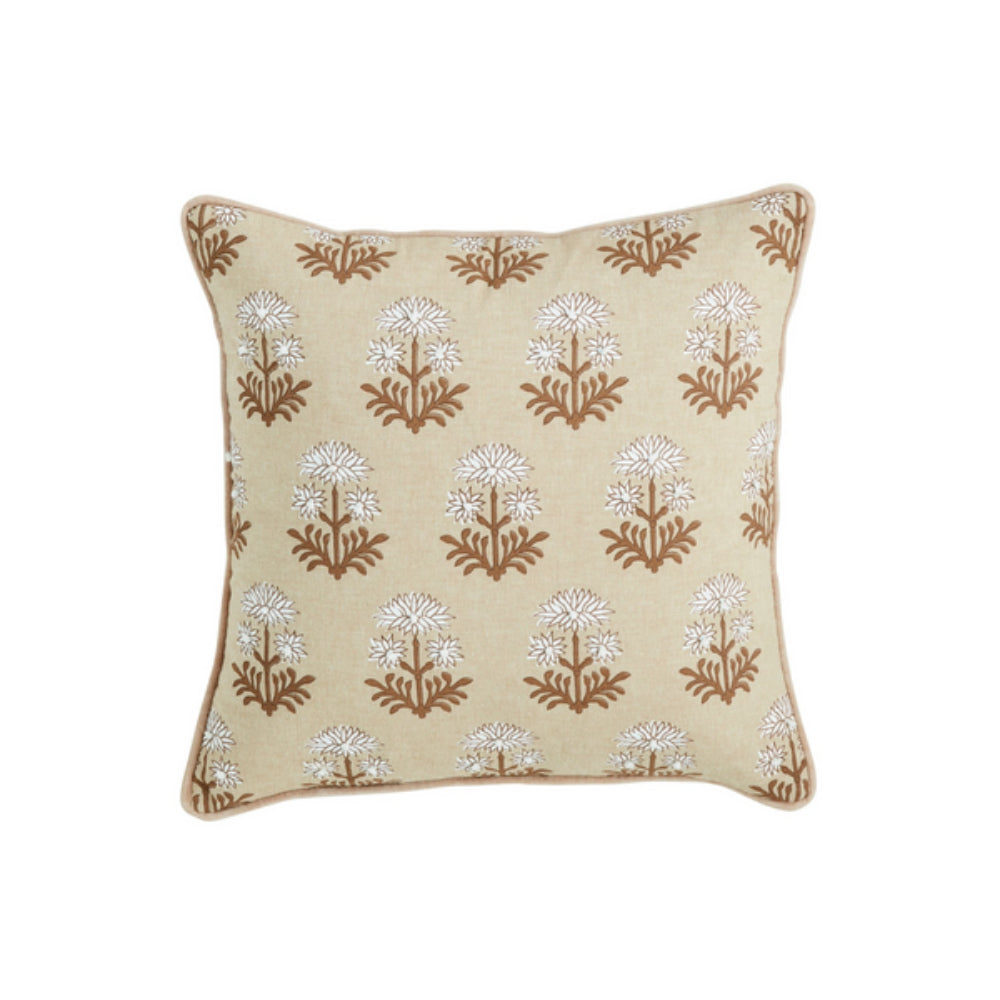 Mud Pie Taupe Block Print Pillows