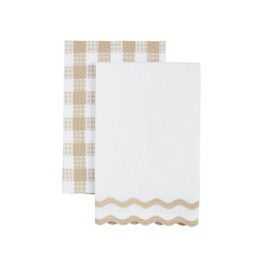 Mud Pie Embroider Edge Towel Set - Set of 2