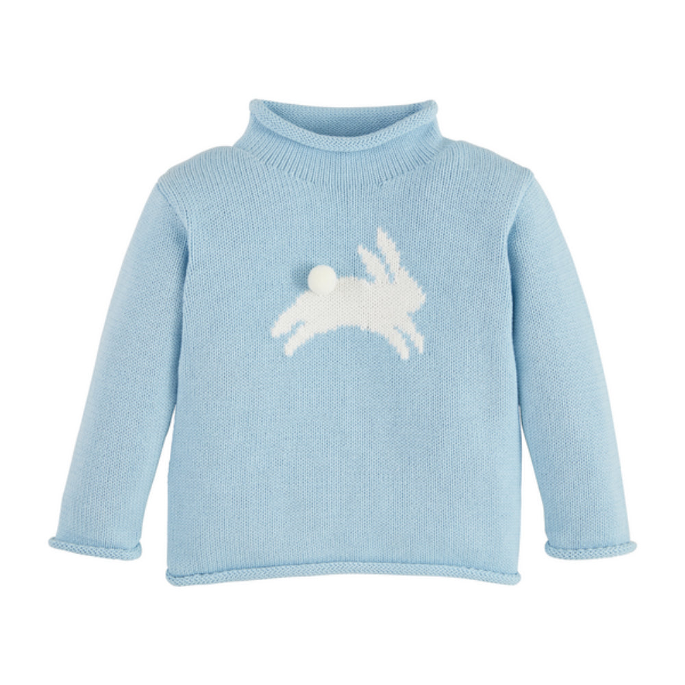 Mud Pie Blue Bunny Rollneck Sweater