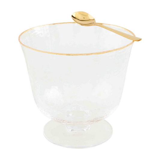 Mud Pie Gold Edge Pedestal Bowl Set