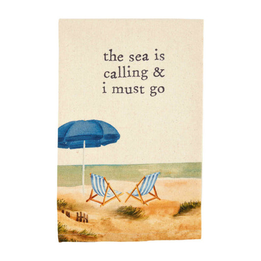 Mud Pie Watercolor Beach Hand Towel