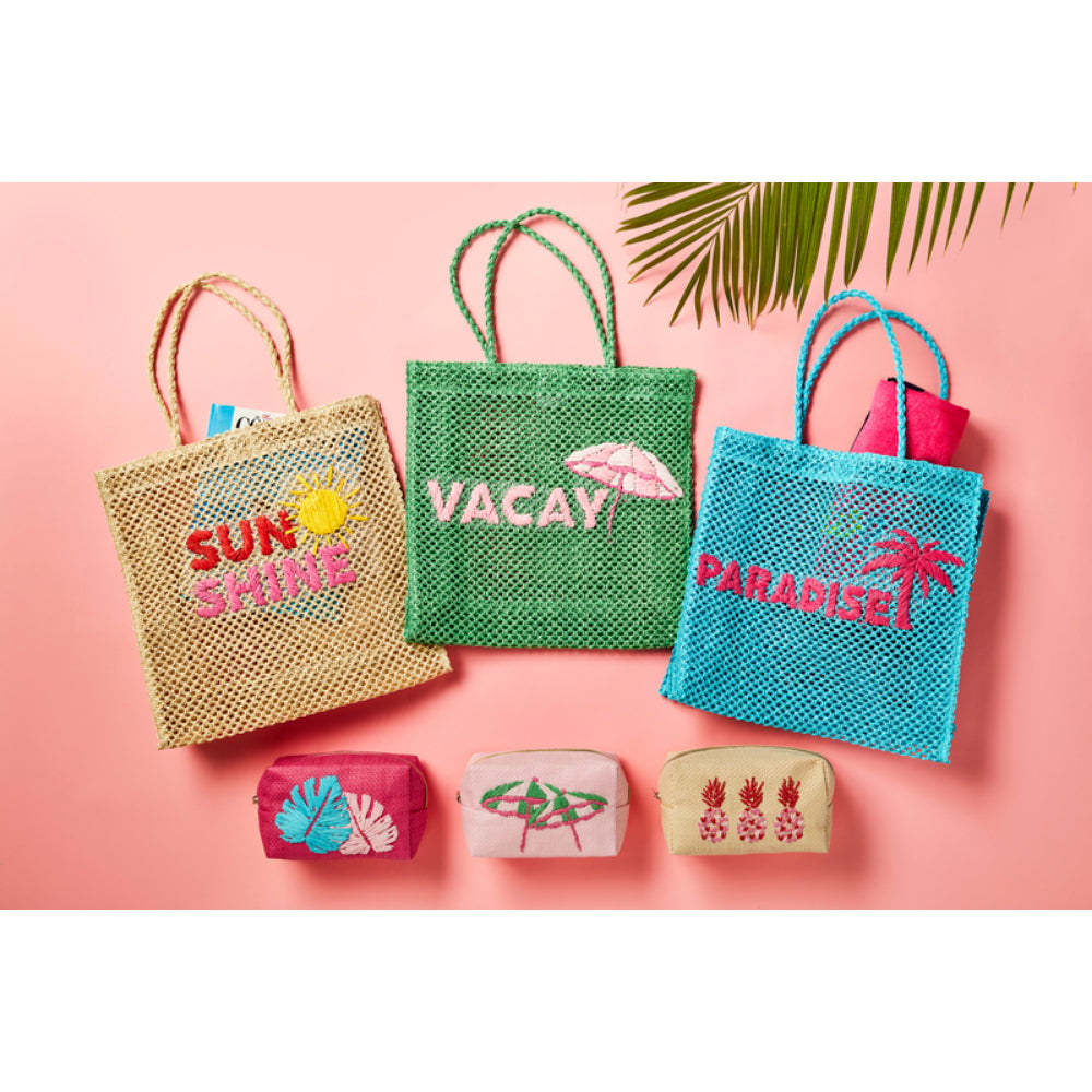 Mud Pie Woven Word Tote