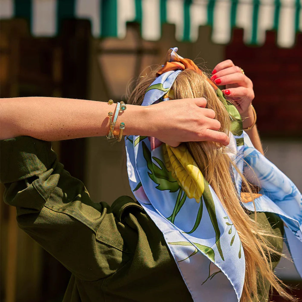 Halcyon Days Hammered Torque Gold Bangle