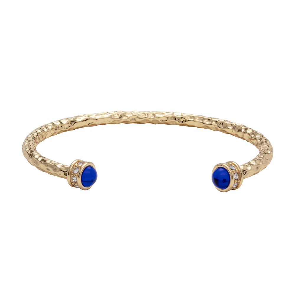 Halcyon Days Hammered Torque Gold Bangle