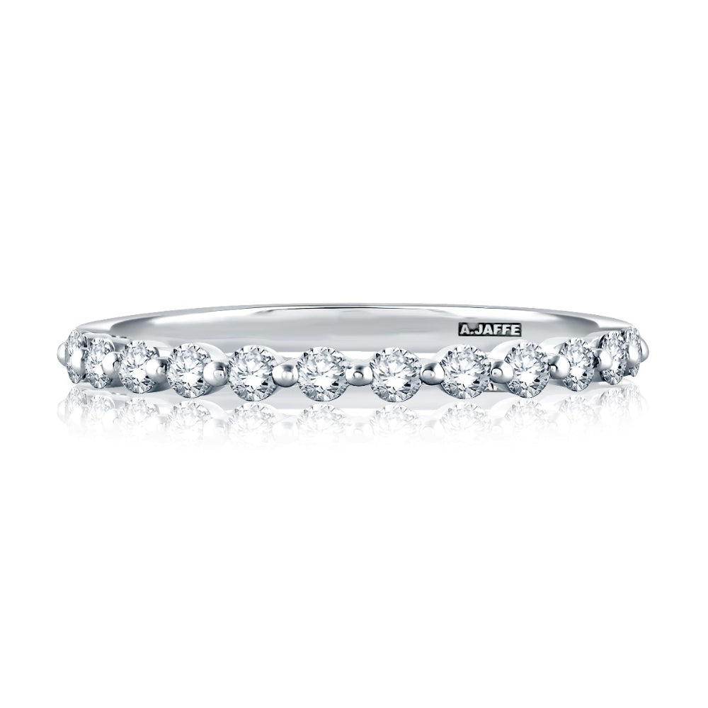 A. Jaffe 14k Gold Single Shared Prong Diamond Band