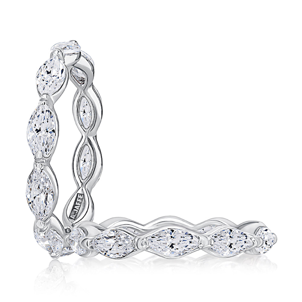 A Jaffe 14k Gold East/West Diamond Eternity Band