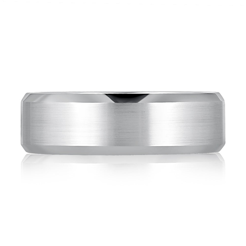 A. Jaffe Men's 14k 6mm White Gold Wedding Band