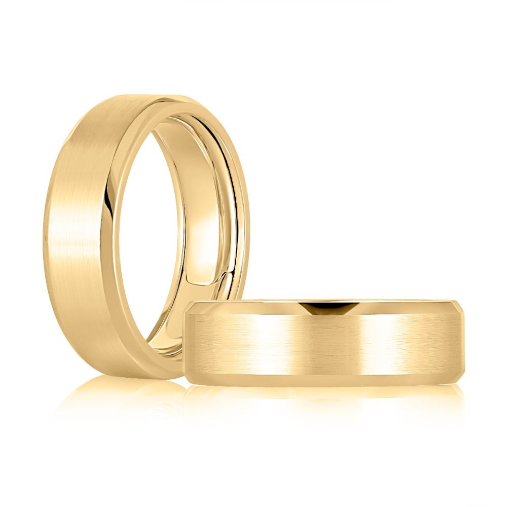A. Jaffe Men's 14k 7mm Yellow Gold Wedding Band