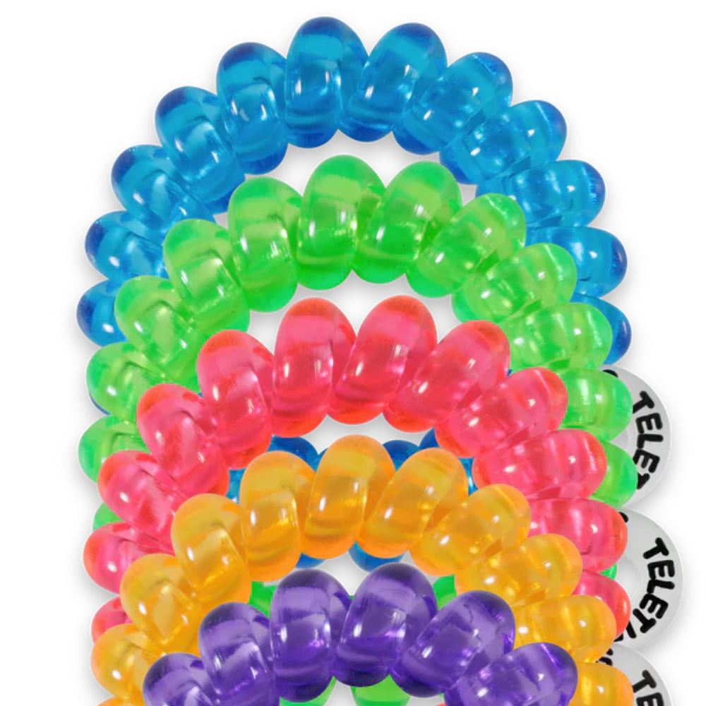 TELETIES Tiny Spiral Hair Coils - You Glow, Girl!