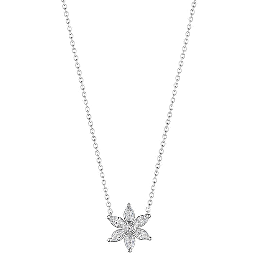 Verragio 18k Diamond Flower Marquise Pendant