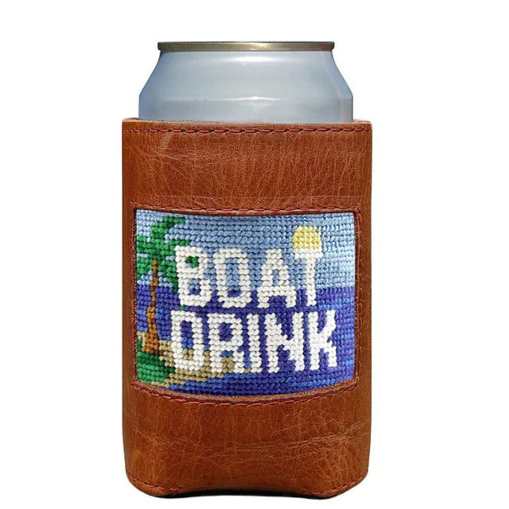 Smathers & Branson Boat Drink Needlepoint Can Cooler