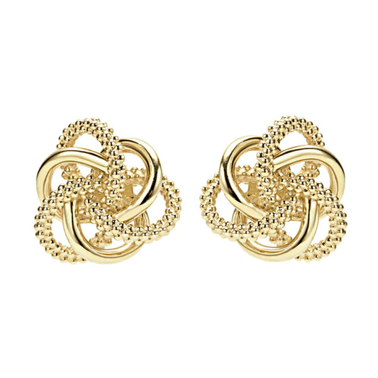 Lagos 18k Large Gold Love Knot Stud Earrings