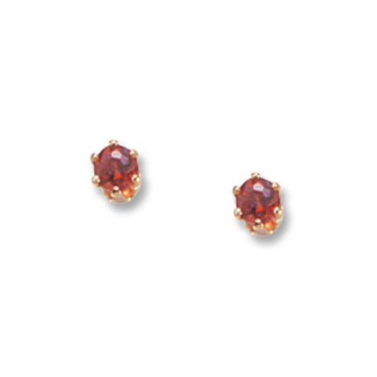 14k Garnet Stud Earrings