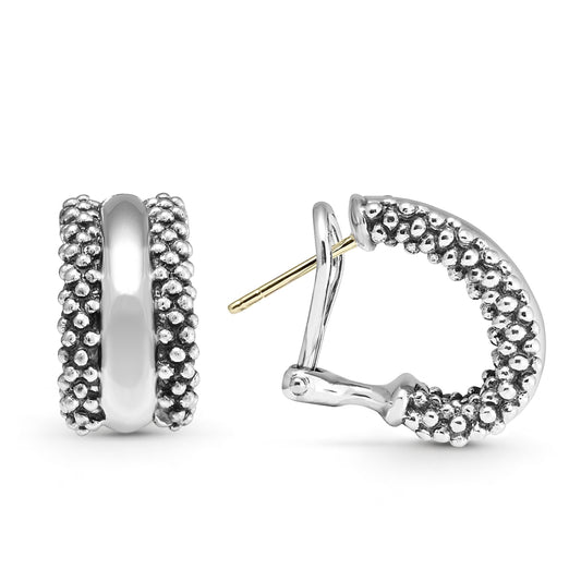 Lagos Signature Caviar Huggie Earrings