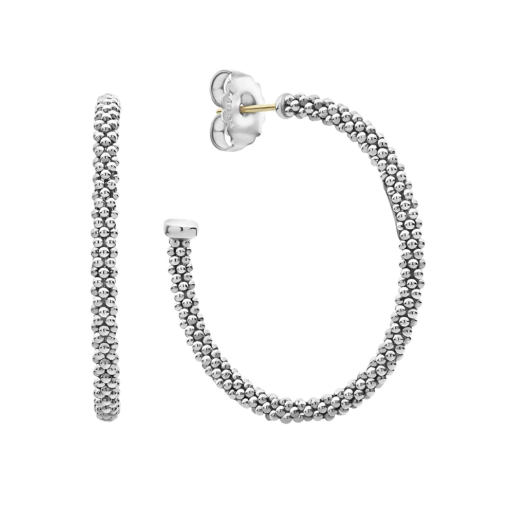 Lagos signature caviar hoop earrings Clearance