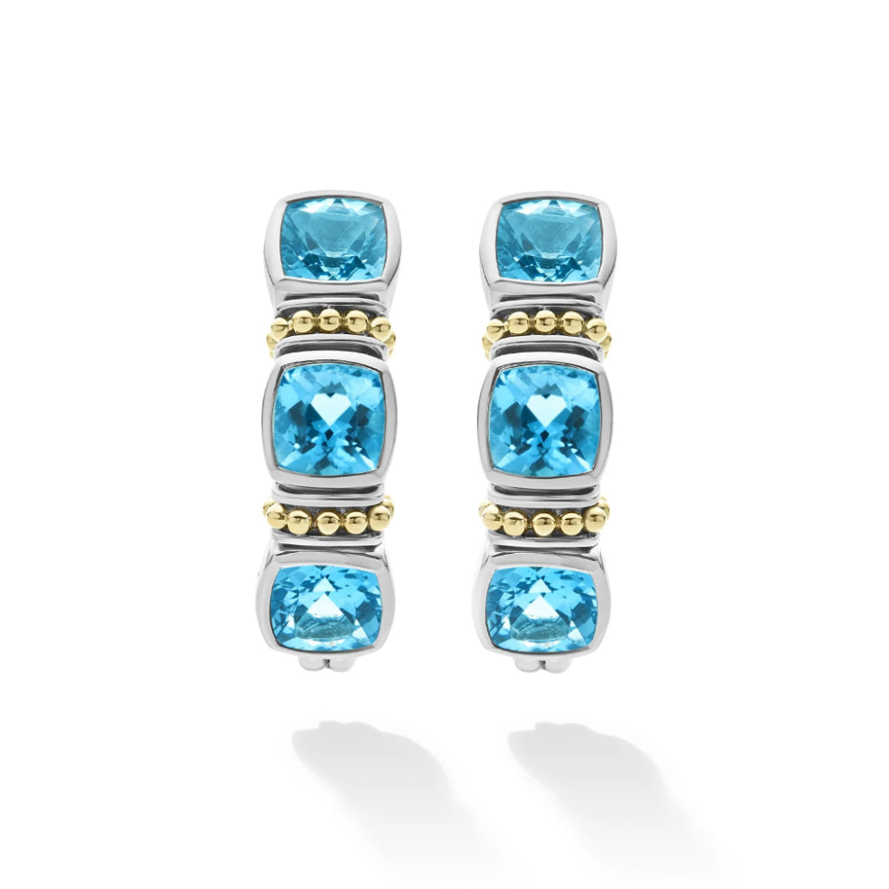 Lagos Caviar Color Gemstone Hoop Earrings