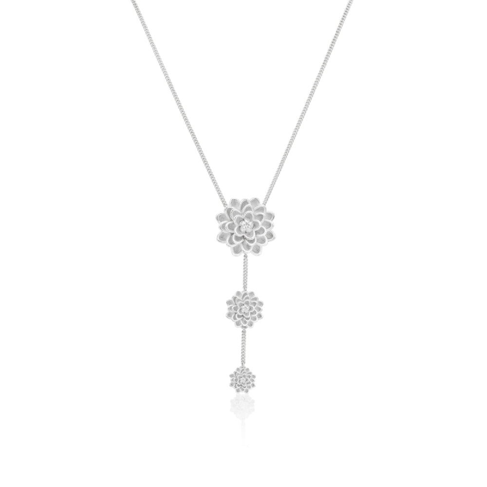 Tane SS Dalia 3 Flower Necklace