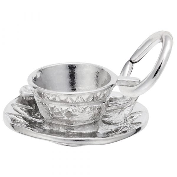 Sterling Silver Cup & Saucer Charm