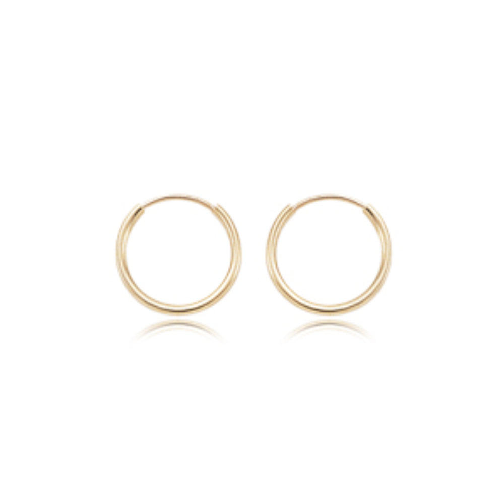 14k Gold Endless Hoop Earrings