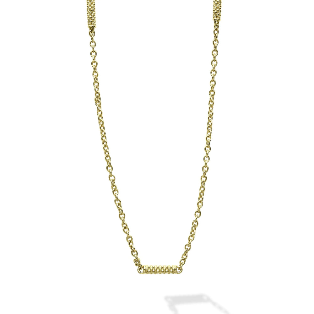 Lagos Superfine Caviar 5 Station Chain Necklace