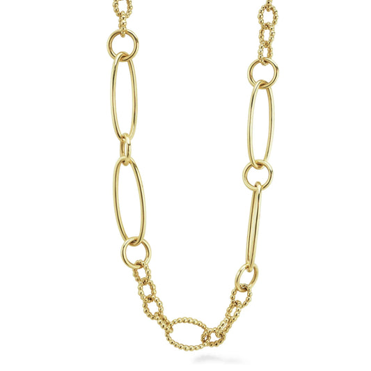 Lagos 18k Signature Caviar Gold Link Necklace
