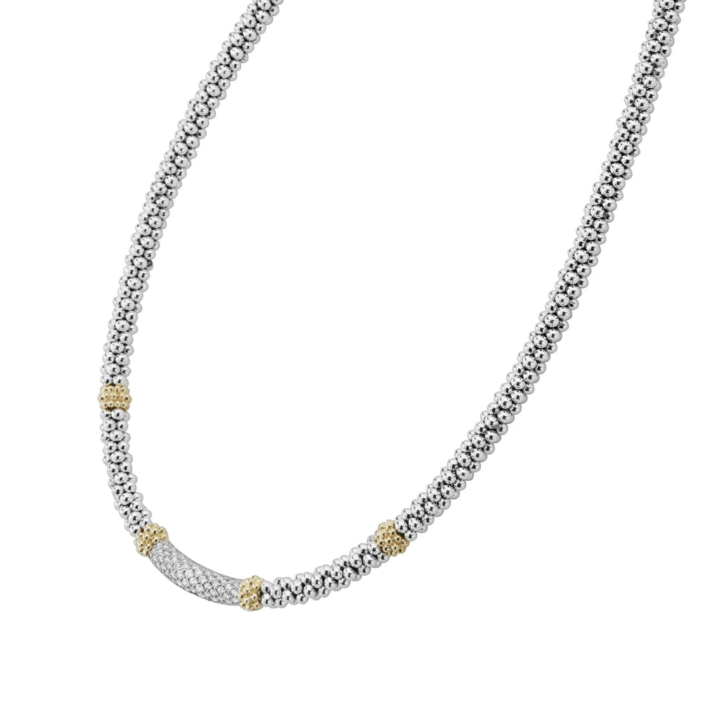Lagos Caviar Lux Diamond Necklace