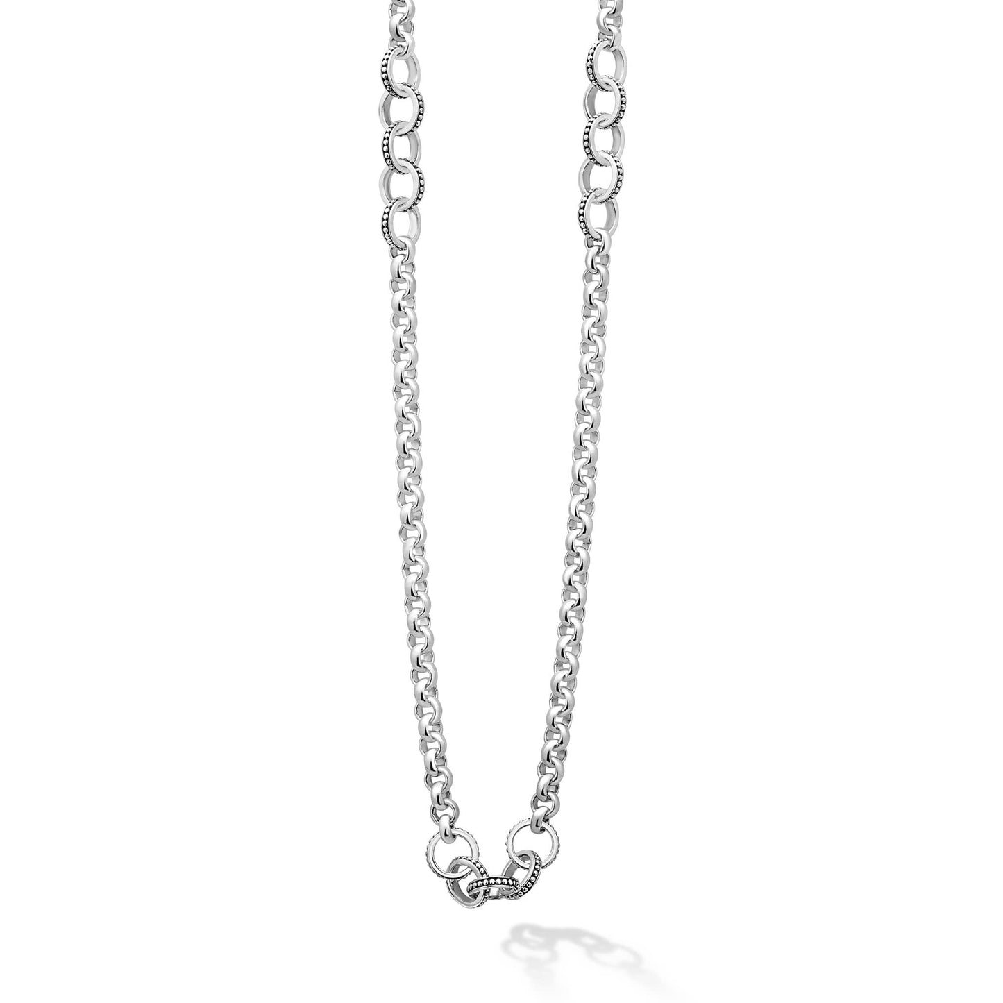 Lagos SS Enso 5 Circle Stations 7mm Chain 34"