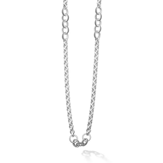 Lagos SS Enso 5 Circle Stations 7mm Chain 34"