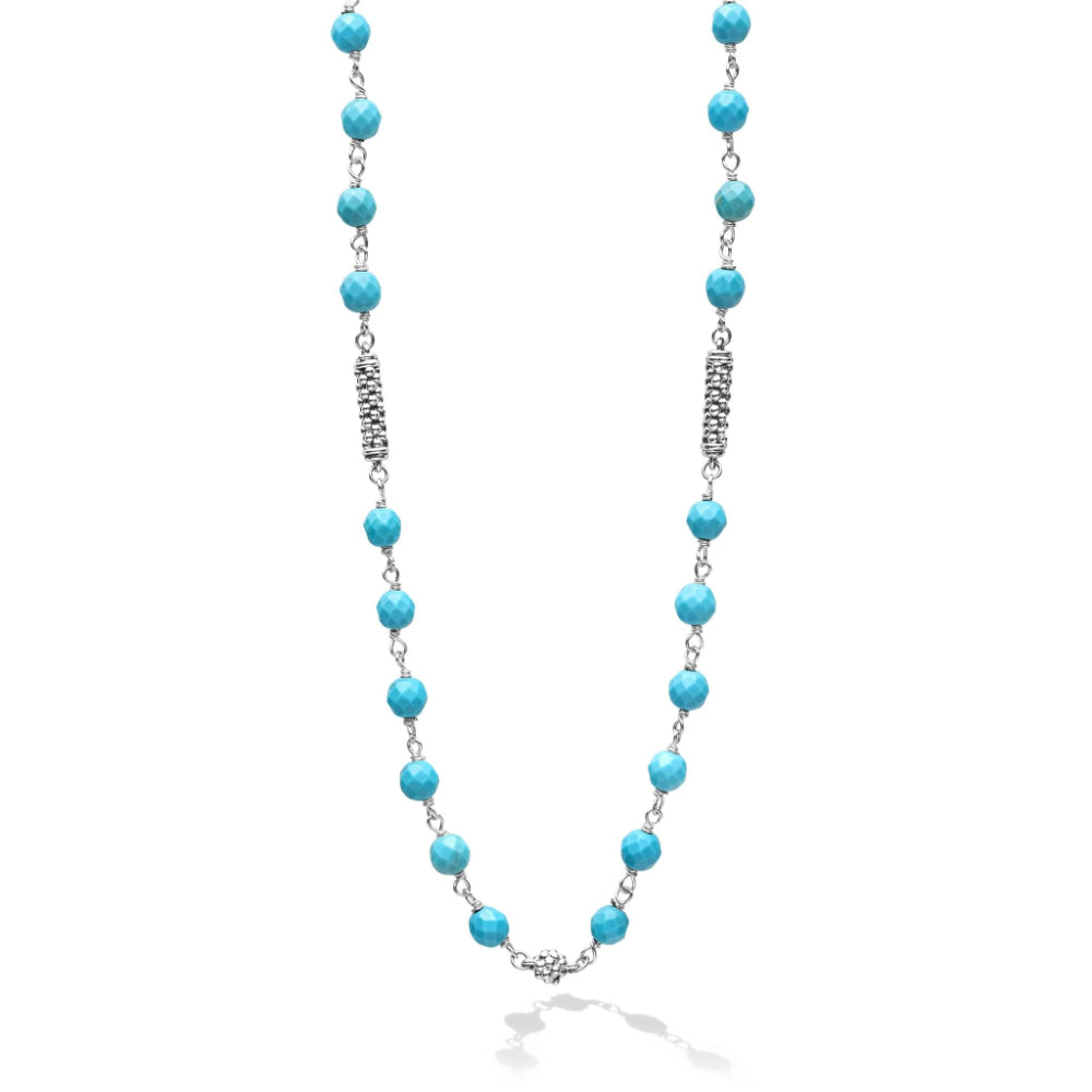 Lagos Caviar Color Turquoise Beaded Necklace