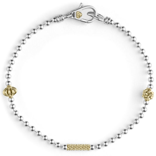 Lagos Caviar Icon Two-Tone Caviar Beaded Bracelet