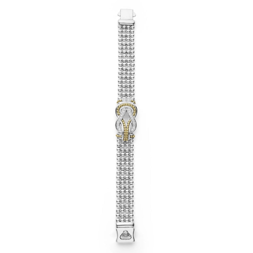Lagos Newport Two-Tone Knot Diamond Chain Bracelet