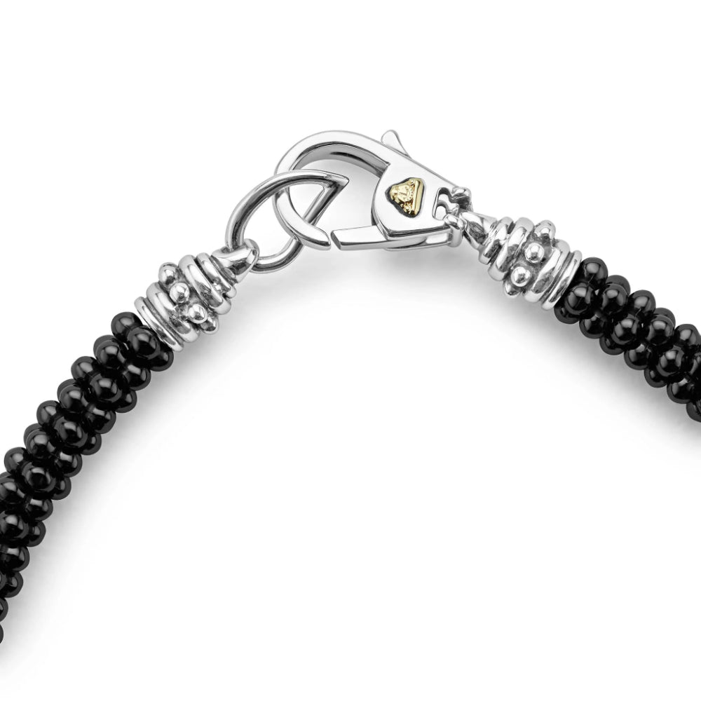 Lagos Caviar Five Silver Station Ceramic Bracelet