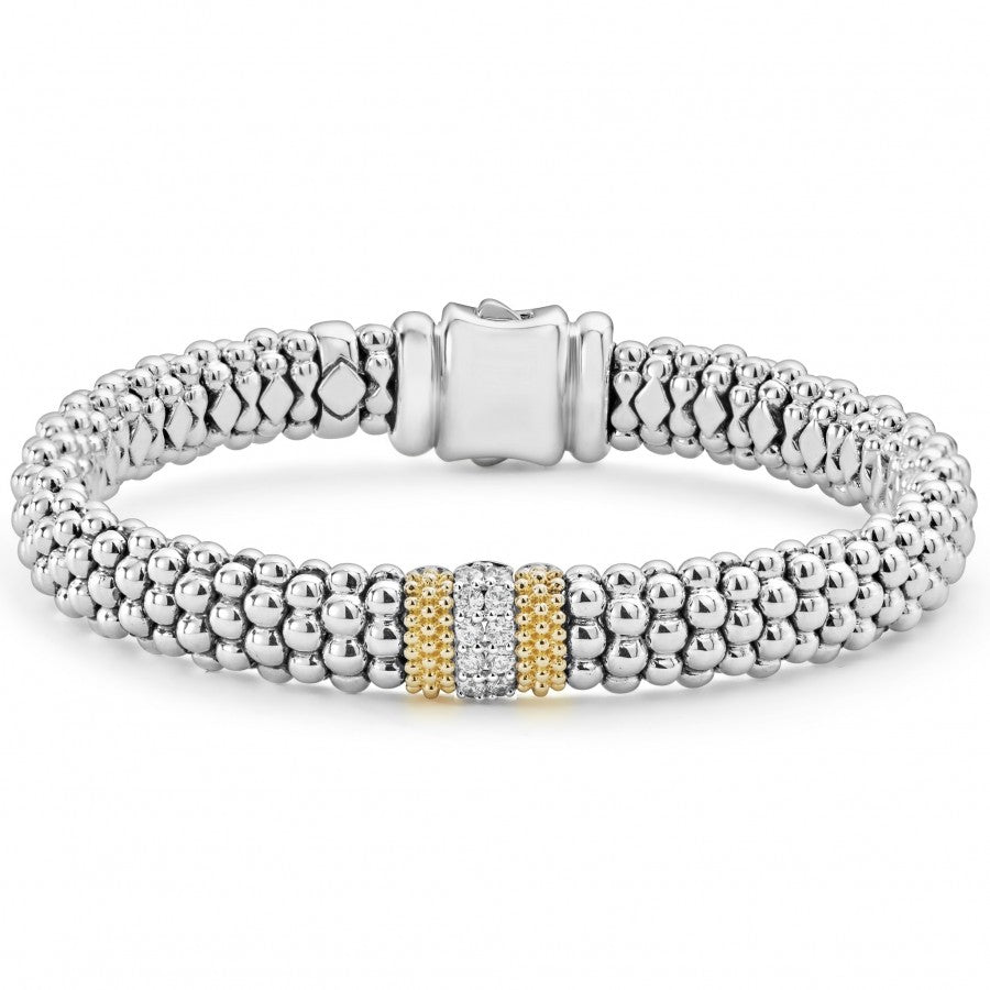 Lagos Lux Single Station Diamond Caviar Bracelet