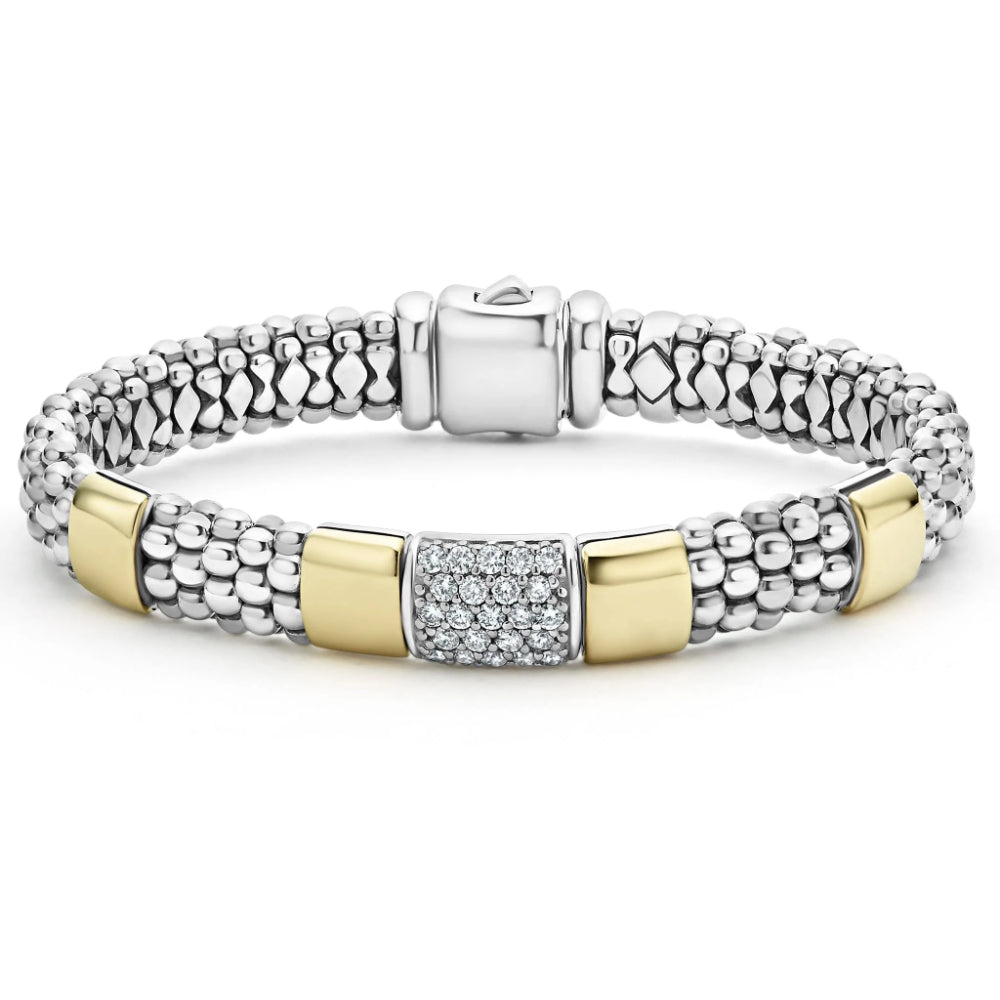 Lagos Gold Station Diamond Bracelet