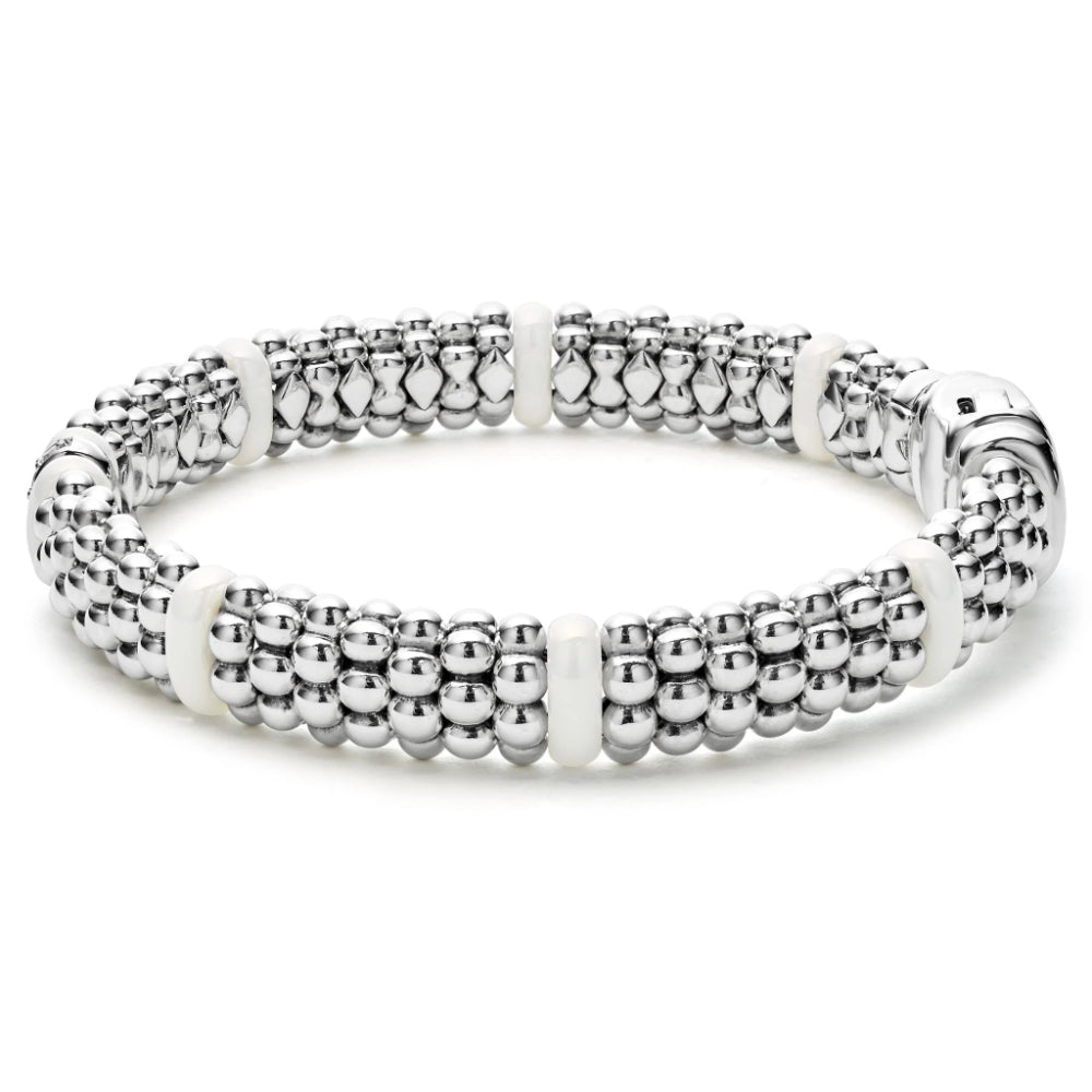 Lagos White Caviar Single Station Diamond Bracelet