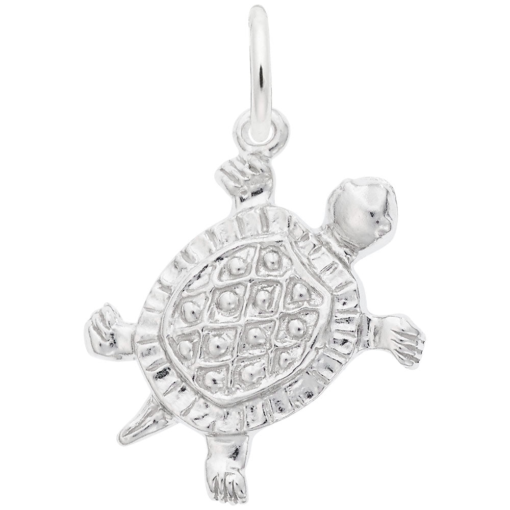 Sterling Silver Flat Turtle Charm