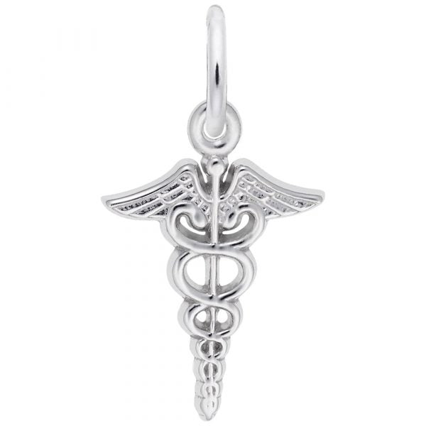 Sterling Silver Caduceus Charm