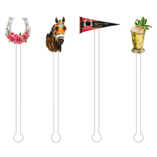Derby Acrylic Stir Sticks- Set of 4