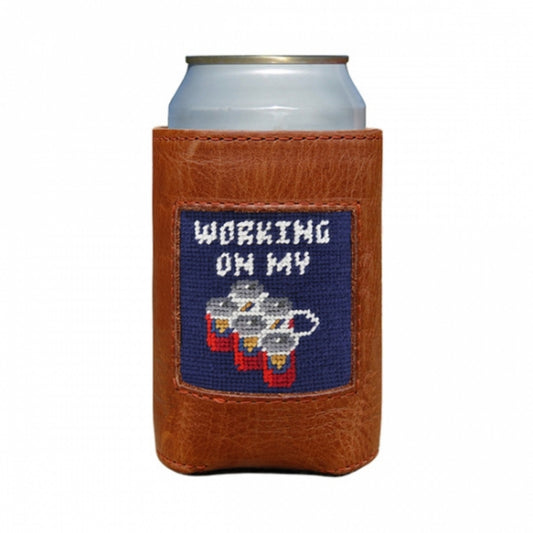 Smathers & Branson Working On My Six Pack Needlepoint Can Cooler