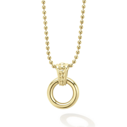 Lagos Meridian 18k Gold Circle Pendant Necklace
