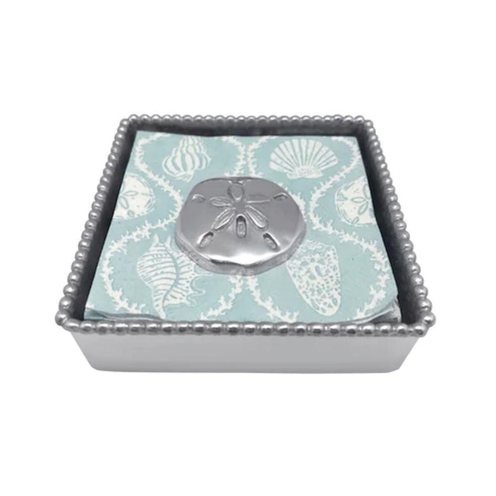 Mariposa Sand Dollar Beaded Napkin Box