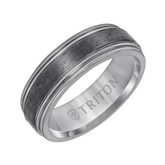 Frederick Goldman 7mm Brushed Finish Tantalum Wedding Band