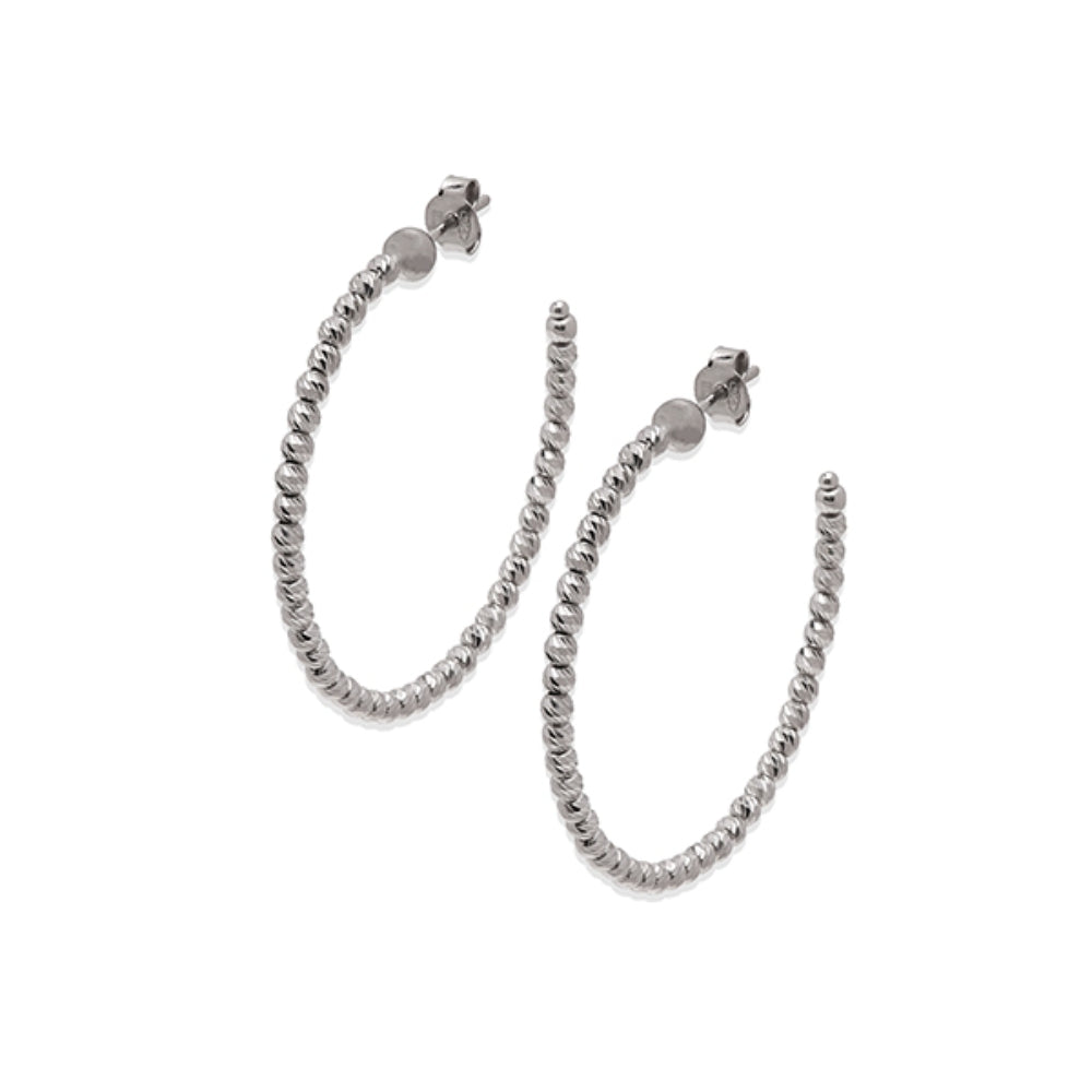 Desmos Diamond-Cut Hoop Earrings