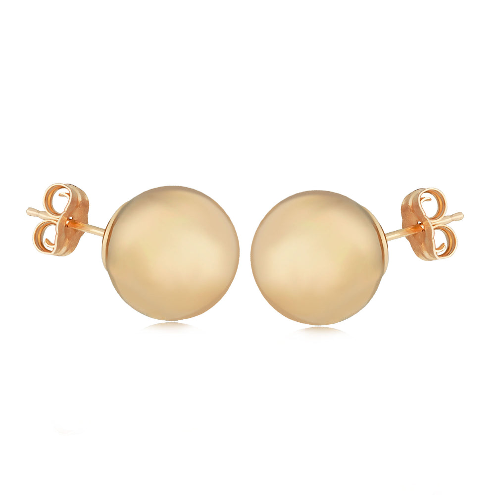 14k Gold 10mm Ball Stud Earrings