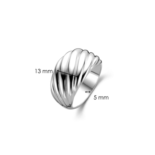 Ti Sento Silver Dome Ring