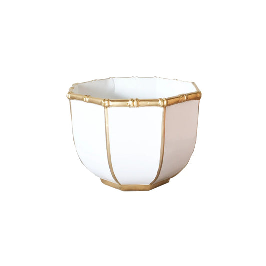 Dana Gibson Small Bamboo Bowl in White